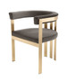 "VGMFMC4141-GRY-CH" VIG Modrest Kersey - Glam Grey Velvet Accent Chair