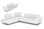 "VGCCMOOD-SPAZIO-100-WHT-LAF-SECT" VIG Coronelli Collezioni Mood - Italian White Leather Left Facing Sectional Sofa