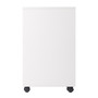 Halifax 3 Section Mobile Storage Cabinet, White "10633"