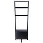 Bellamy Leaning Shelf With Storage, Black "29522"