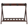 Remy Luggage Rack With Shelf, Cappuccino "40436"