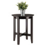 Toby Round Accent End Table, Espresso "92118"