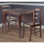 Perrone 3-Piece Dining Set, Drop Leaf Table & 2 Ladderback Chairs "94437"