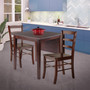 Perrone 3-Piece Dining Set, Drop Leaf Table & 2 Ladderback Chairs "94437"