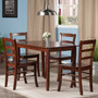 Inglewood 5-Piece Set Dining Table W/ 4 Ladderback Chairs "94508"