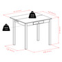 Perrone 3-Piece High Table Set, Drop Leaf Table & 2 Saddle Stools "94804"