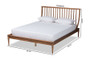 "MG0064-Walnut-Queen" Baxton Studio Abel Classic And Traditional Transitional Walnut Brown Finished Wood Queen Size Platform Bed