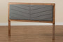"MG9733-Dark Grey/Walnut-Full-HB" Baxton Studio Iden Modern And Contemporary Dark Grey Fabric Upholstered And Walnut Brown Finished Wood Full Size Headboard