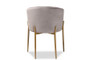 "DC168-Grey Velvet/Gold-DC" Baxton Studio Ballard Modern Luxe And Glam Grey Velvet Fabric Upholstered And Gold Finished Metal Dining Chair
