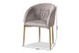 "DC168-Grey Velvet/Gold-DC" Baxton Studio Ballard Modern Luxe And Glam Grey Velvet Fabric Upholstered And Gold Finished Metal Dining Chair