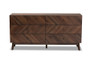 "LV23COD23232WI-Columbia-6DW-Dresser" Baxton Studio Hartman Mid-Century Modern Walnut Brown Finished Wood 6-Drawer Dresser