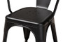 "AY-MC02-Black Matte-DC" Baxton Studio Ryland Modern Industrial Black Finished Metal 4-Piece Dining Chair Set
