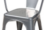 "AY-MC02-Dark Grey-DC" Baxton Studio Ryland Modern Industrial Grey Finished Metal 4-Piece Dining Chair Set