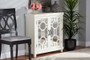 "JY20B076-White/Mirror-Sideboard" Baxton Studio Carlena Modern And Contemporary White Finished Wood And Mirrored Glass 2-Door Sideboard