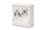 "JY20B076-White/Mirror-Sideboard" Baxton Studio Carlena Modern And Contemporary White Finished Wood And Mirrored Glass 2-Door Sideboard