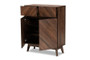 "LV23SC23150WI-Columbia-Shoe Cabinet" Baxton Studio Hartman Mid-Century Modern Walnut Brown Finished Wood Shoe Cabinet