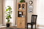 "WS883200-Wotan Oak" Baxton Studio Laurana Modern And Contemporary Oak Brown Finished Wood Kitchen Cabinet And Hutch
