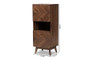 "LV23DC2316WI-Columbia-Cabinet" Baxton Studio Hartman Mid-Century Modern Walnut Brown Finished Wood Storage Cabinet