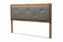"MG9731-Dark Grey/Walnut-Full-HB" Baxton Studio Abner Modern and Contemporary Transitional Dark Grey Fabric Upholstered and Walnut Brown Finished Wood Full Size Headboard