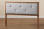 "MG9731-Light Grey/Walnut-Full-HB" Baxton Studio Abner Modern and Contemporary Transitional Light Grey Fabric Upholstered and Walnut Brown Finished Wood Full Size Headboard