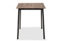 "D01178ST-Dining Table" Baxton Studio Calder Mid-Century Modern Walnut Brown Finished Wood and Black Metal Dining Table