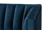 "5016D-Navy Blue Velvet-Sofa" Baxton Studio Maia Contemporary Glam and Luxe Navy Blue Velvet Fabric Upholstered and Gold Finished Metal Sofa