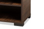 "SESC70140WI-Columbia/Black-Shoe Cabinet" Baxton Studio Raina Modern and Contemporary Two-Tone Walnut Brown and Black Finished Wood 2-Door Shoe Storage Cabinet