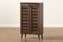 "SESC70180WI-Columbia-Shoe Cabinet" Baxton Studio Salma Modern and Contemporary Walnut Brown Finished Wood 2-Door Shoe Storage Cabinet
