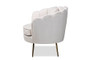 "DC-02-2-Velvet Beige-Chair" Baxton Studio Garson Glam and Luxe Beige Velvet Fabric Upholstered and Gold Metal Finished Accent Chair