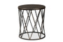 "H01-102535 Metal Side Table" Baxton Studio Finnick Modern Industrial Antique Black finished Metal End Table