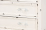 "JY20B089-Antique White-5DW-Cabinet" Baxton Studio Levron Classic and Traditional Two-Tone Walnut Brown and Antique White Finished Wood 5-Drawer Storage Cabinet