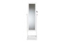 "JC465B-WH-White" Baxton Studio Madigan Modern and Contemporary White Finished Wood Jewelry Armoire with Mirror