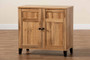 "FP-1201-Wotan Oak" Baxton Studio Glidden Modern and Contemporary Oak Brown Finished Wood 2-Door Shoe Storage Cabinet