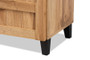 "FP-1203-Wotan Oak" Baxton Studio Glidden Modern and Contemporary Oak Brown Finished Wood 1-Drawer Shoe Storage Cabinet