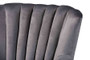 "904-Shiny Velvet Grey-Chair" Baxton Studio Relena Classic and Traditional Grey Velvet Fabric Upholstered and Dark Brown Finished Wood Armchair