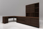 51" Corner Desk In Brazilian Cherry Wood With A Cognac Finish "TANGO-51OFCD"