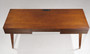 66" Mid - Century Modern Writing Desk With A Cognac Finish Over Brazilian Cherry Veneers/Solid Brazilian Cherry Wood Legs "TANGO-DK66CN"
