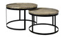 Bengal Manor Mango Wood And Metal Round Cocktail Tables "CVFNR464"