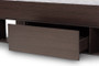 "SEBED13031026-Modi Wenge-Queen" Baxton Studio Dexton Modern and Contemporary Dark Brown Finished Wood Queen Size Platform Storage Bed