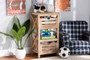 "1815-Wood/2 Crates" Baxton Studio Mandell Modern and Contemporary Natural Brown Finished Wood 2-Drawer Storage Unit