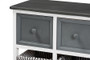 "1819-White/Grey" Baxton Studio Premala Modern and Contemporary Two-Tone Grey and White Finished Wood 2-Drawer Storage Unit with Baskets