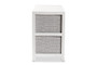 "L34552-White-4 Baskets" Baxton Studio Camber Modern and Contemporary White Finished Wood 4-Basket Storage Unit