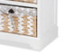 "TLM1802-White-3 Baskets" Baxton Studio Rianne Modern Transitional White Finished Wood 3-Basket Storage Unit