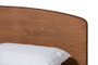 "MG-2200-1-Ash Walnut-King" Baxton Studio Keagan Mid-Century Modern Transitional Walnut Brown Finished Wood King Size Platform Bed