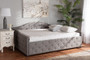 "Becker-Grey-Daybed-Full" Baxton Studio Becker Modern and Contemporary Transitional Grey Fabric Upholstered Full Size Daybed