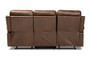 "RR5227-Dark Brown-Sofa" Baxton Studio Beasely Modern and Contemporary Distressed Brown Faux Leather Upholstered 3-Seater Reclining Sofa