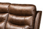 "RR5227-Dark Brown-Sofa" Baxton Studio Beasely Modern and Contemporary Distressed Brown Faux Leather Upholstered 3-Seater Reclining Sofa