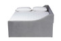 "CF9228 -Silver Grey Velvet-Daybed-Q/T" Baxton Studio Raphael Modern and Contemporary Grey Velvet Fabric Upholstered Queen Size Daybed with Trundle