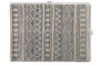 "Callum-White/Blue-Rug" Baxton Studio Callum Modern and Contemporary Ivory and Blue Handwoven Wool Blend Area Rug