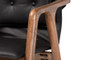"RDC828-Black/Walnut-DC" Baxton Studio Marcena Mid-Century Modern Black Imitation Leather Upholstered and Walnut Brown Finished Wood 2-Piece Dining Chair Set